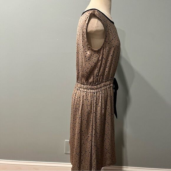 Ann Taylor Loft Brown Polka Dot Sleeveless Dress Size Medium - Picture 4 of 7